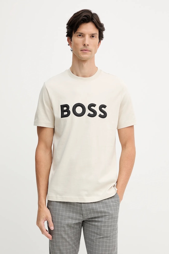 Хлопковая футболка Boss Green, бежевый
Хлопковая футболка Boss Green, бежевый