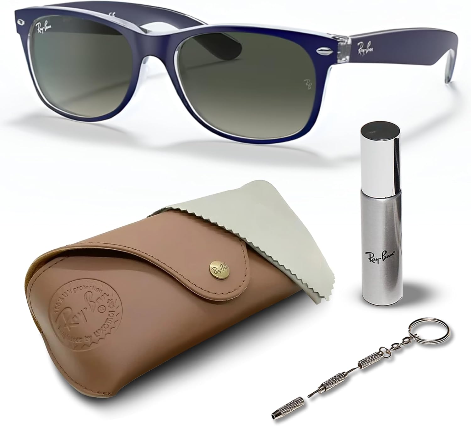 Солнцезащитные очки Ray-Ban RB2132 NEW WAYFARER COLOR MIX квадратной формы для мужчин и женщин в официальном комплекте RAYBAN Eyewear Kit, Matte Blue Frame | Grey Lens
Солнцезащитные очки Ray-Ban RB2132 NEW WAYFARER COLOR MIX квадратной формы для мужчин и женщин в официальном комплекте RAYBAN Eyewear Kit, Matte Blue Frame | Grey Lens