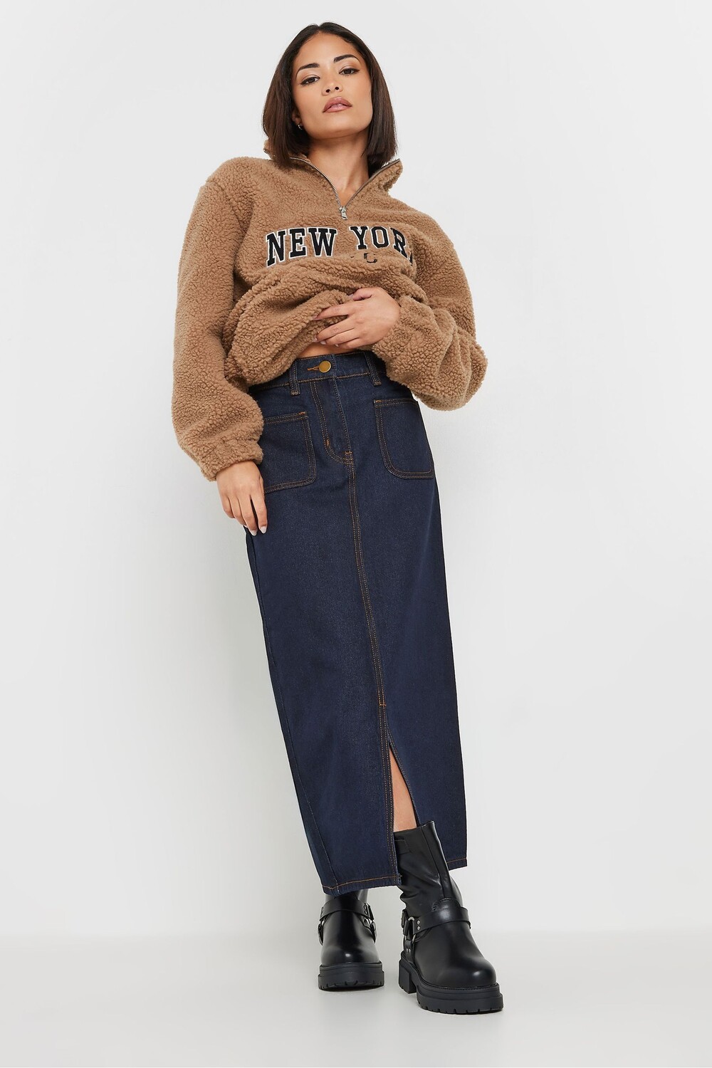 Юбка миди из 100% хлопка с накладными карманами Pixiegirl Petite, синий
Юбка миди из 100% хлопка с накладными карманами Pixiegirl Petite, синий