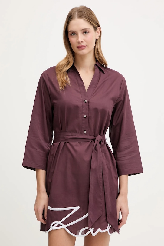 Хлопковое платье Karl Lagerfeld, бордовый
Хлопковое платье Karl Lagerfeld, бордовый