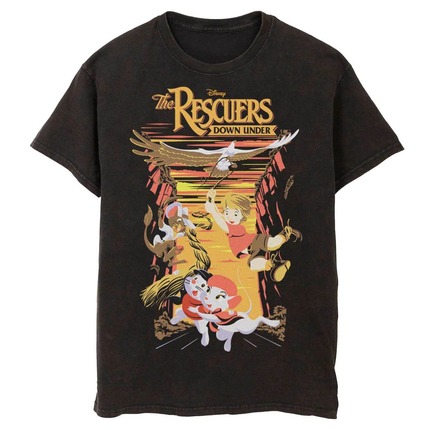 Мужская футболка с постером к фильму Disney's The Rescuer's Down Under с графическим рисунком Licensed Character
Мужская футболка с постером к фильму Disney's The Rescuer's Down Under с графическим рисунком Licensed Character