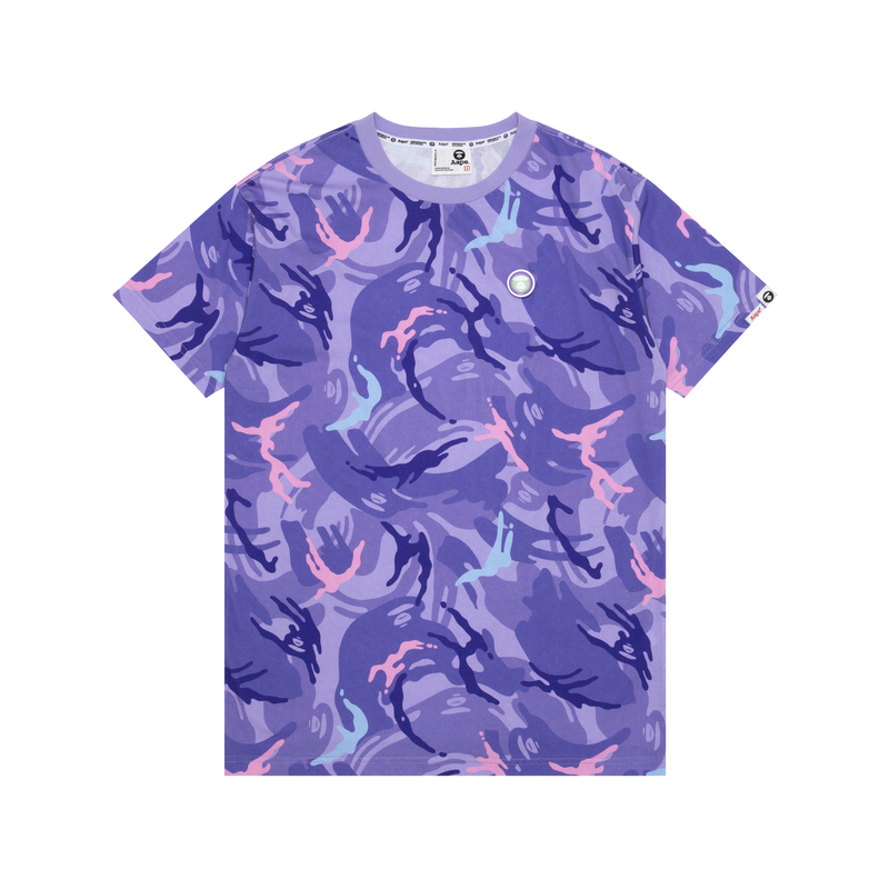 Футболка из хлопка с камуфляжным принтом Aape, фиолетовый
Футболка из хлопка с камуфляжным принтом Aape, фиолетовый