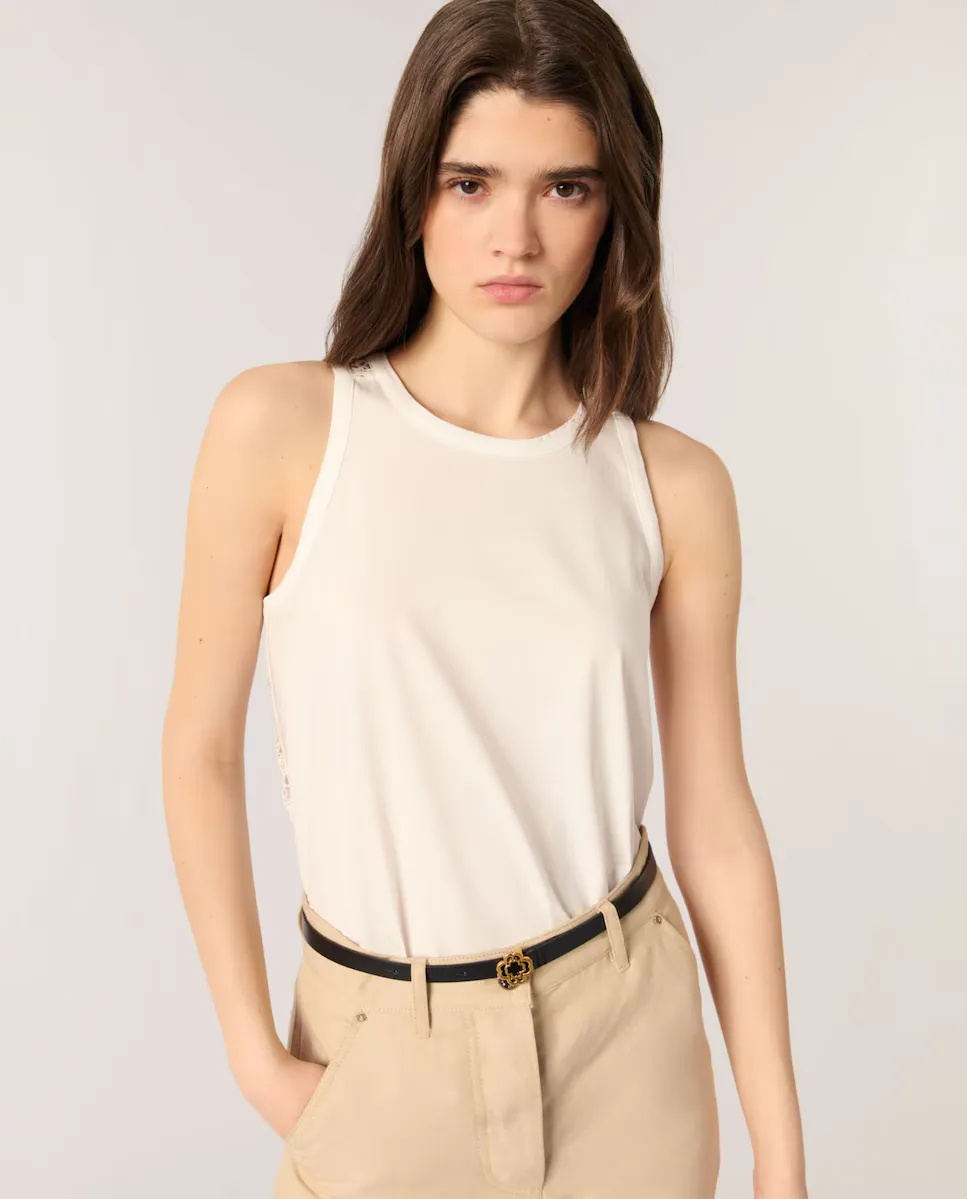 Женская футболка с кружевной спинкой Maje, белый
Женская футболка с кружевной спинкой Maje, белый