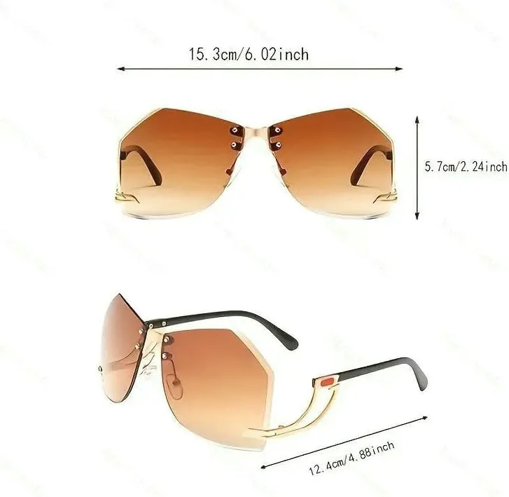 Женские солнцезащитные очки неправильной формы без оправы, увеличенного размера, с градиентным переходом цвета, защита от УФ-излучения UV400 DMMWCX, Gray
Женские солнцезащитные очки неправильной формы без оправы, увеличенного размера, с градиентным переходом цвета, защита от УФ-излучения UV400 DMMWCX, Gray