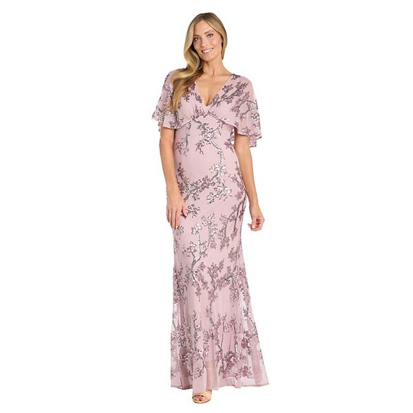 Женское вечернее платье с прозрачным кейплетом, цветочной вышивкой бисером и рукавами-крылышками R&M Richards
Женское вечернее платье с прозрачным кейплетом, цветочной вышивкой бисером и рукавами-крылышками R&M Richards