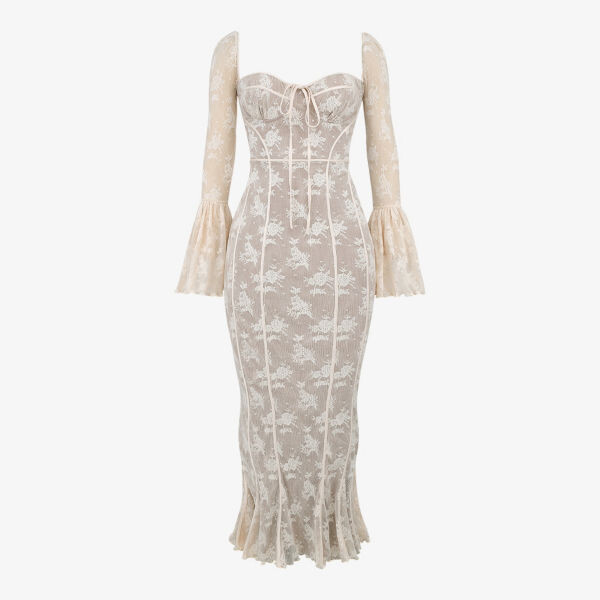 Кружевное платье макси delilah с корсетом House Of Cb, бежевый
Кружевное платье макси delilah с корсетом House Of Cb, бежевый