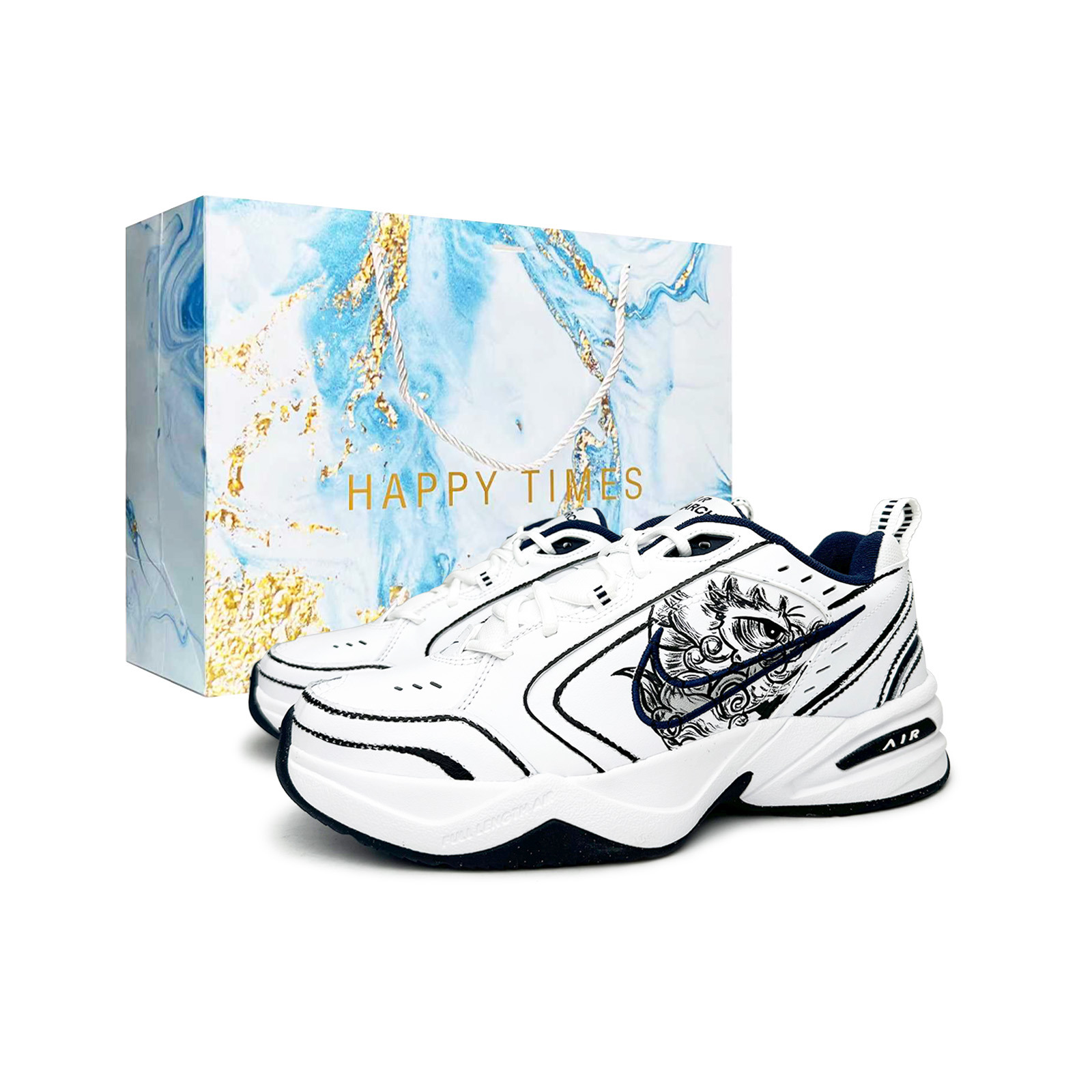Nike Кроссовки Air Monarch 4 Lion с износостойким покрытием, низкие, массивные, унисекс, черный с белым
Nike Кроссовки Air Monarch 4 Lion с износостойким покрытием, низкие, массивные, унисекс, черный с белым