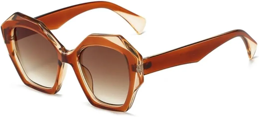 Винтажные женские солнцезащитные очки в форме многоугольника и квадрата, модные шестиугольные очки с оправой, защищающей от УФ-излучения (UV400) UATXTAU, Brown
Винтажные женские солнцезащитные очки в форме многоугольника и квадрата, модные шестиугольные очки с оправой, защищающей от УФ-излучения (UV400) UATXTAU, Brown