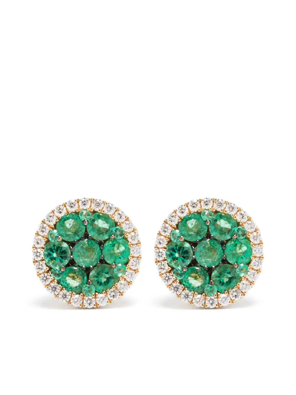 Серьги-гвоздики из желтого золота с бриллиантами и изумрудами Rosekey
Серьги-гвоздики из желтого золота с бриллиантами и изумрудами Rosekey