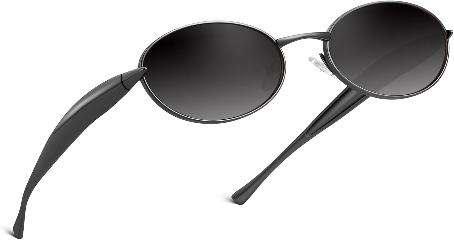 Солнцезащитные очки KesaPlan Retro Oval Polarized для женщин и мужчин - стильные солнцезащитные очки в стиле 90-х, модные, с защитой от УФ-излучения, в металлической оправе, A3 Light Gray Frame / Grey Gradient Lenses
Солнцезащитные очки KesaPlan Retro Oval Polarized для женщин и мужчин - стильные солнцезащитные очки в стиле 90-х, модные, с защитой от УФ-излучения, в металлической оправе, A3 Light Gray Frame / Grey Gradient Lenses