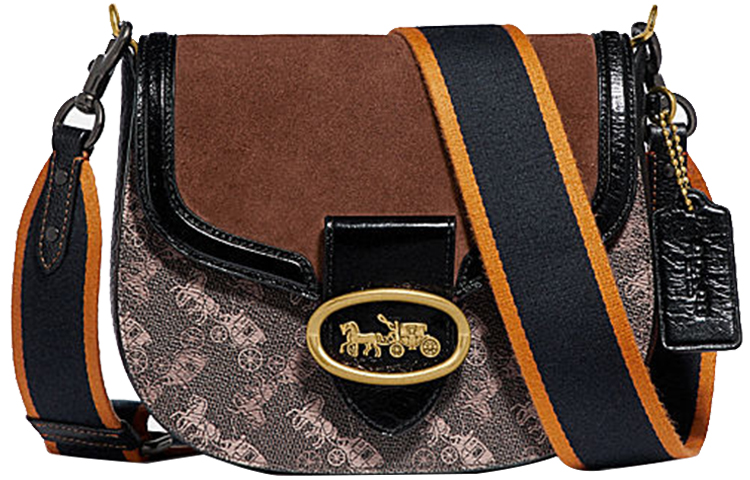 COACH Кожаный седельный рюкзак из катовой ткани с напылением
COACH Кожаный седельный рюкзак из катовой ткани с напылением