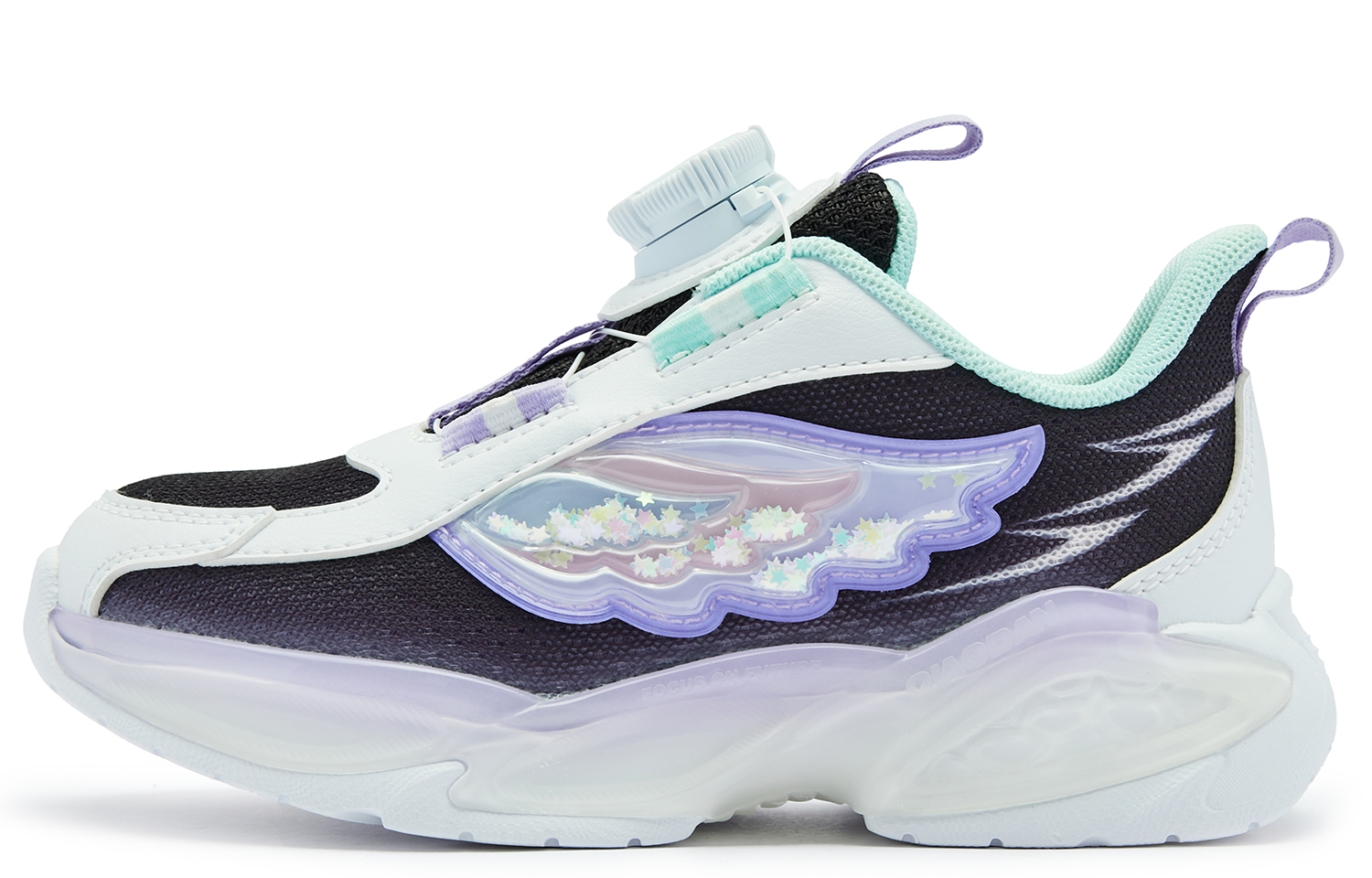 QIAODAN Детские кроссовки Voyage 3.0, цвет черный, фиолетовый, детские 
QIAODAN Детские кроссовки Voyage 3.0, цвет черный, фиолетовый, детские