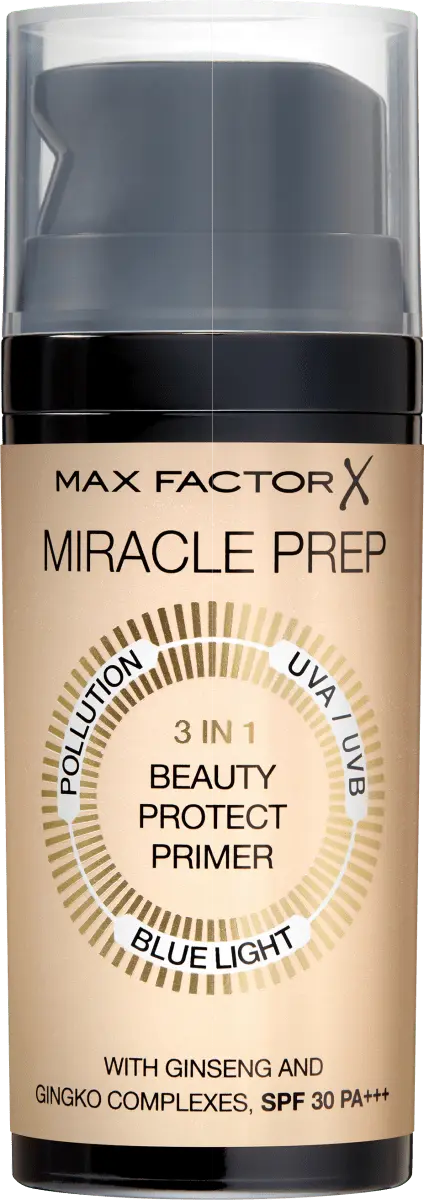 Праймер Miracle Prep 3in1 Beauty Protect LSF 30 300мл MAX FACTOR
Праймер Miracle Prep 3in1 Beauty Protect LSF 30 300мл MAX FACTOR