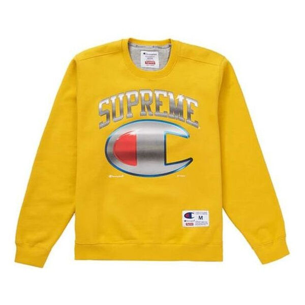 Свитер x champion chrome crewneck 'yellow silver' Supreme, желтый 
Свитер x champion chrome crewneck 'yellow silver' Supreme, желтый