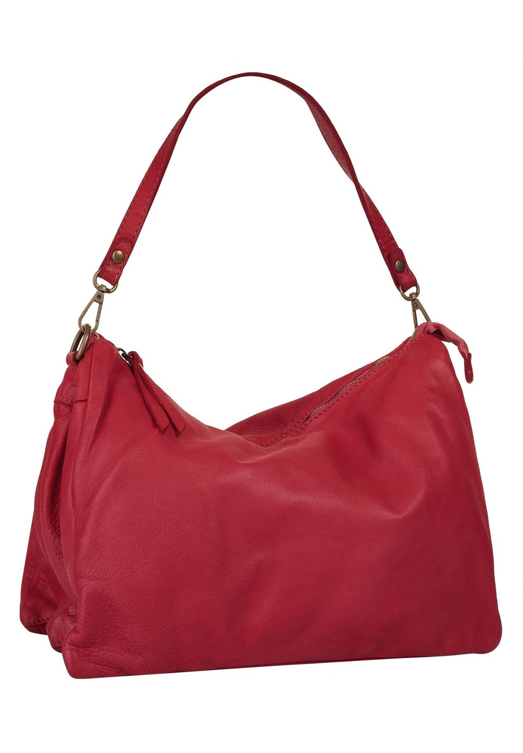 Сумка через плечо, натуральная кожа, производство Италия Samantha Look, красный