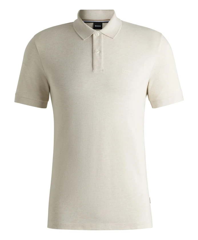 Поло из хлопка пима с логотипом Hugo, бежевый
Поло из хлопка пима с логотипом Hugo, бежевый