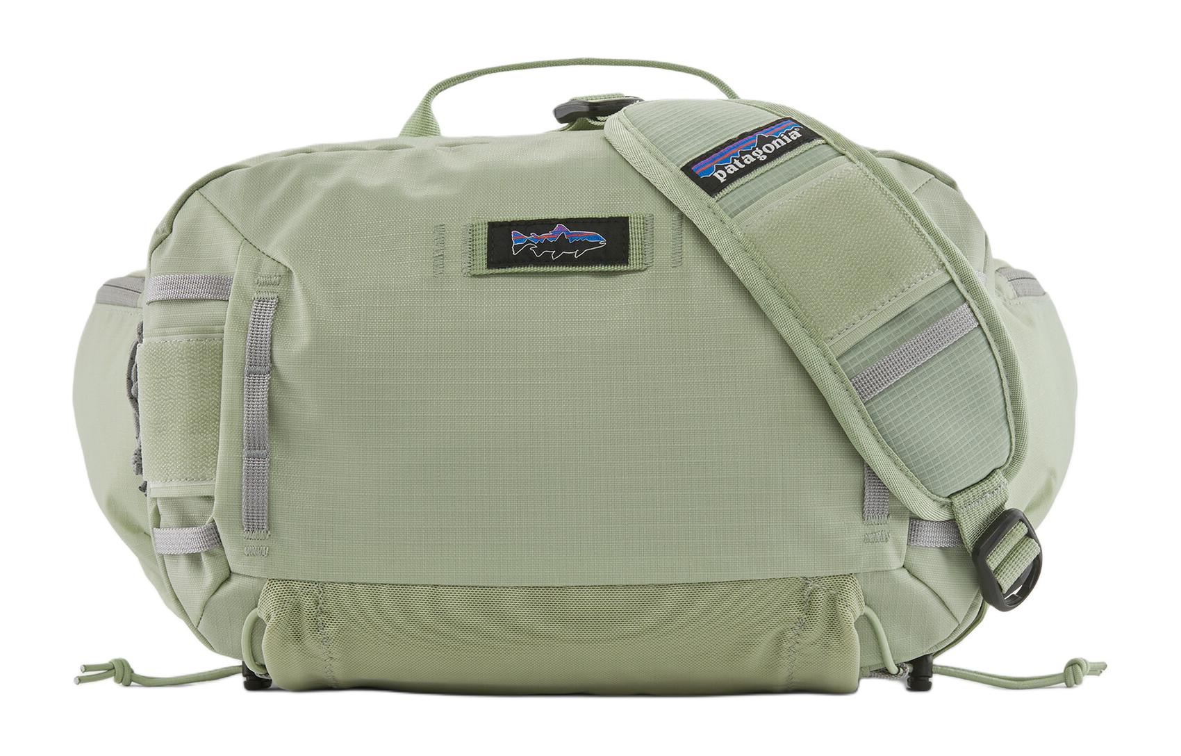 Patagonia 11-литровый поясной рюкзак для активного отдыха из переработанного нейлона цвета шалфейно-зеленого унисекс, Salvia Roots Green 
Patagonia 11-литровый поясной рюкзак для активного отдыха из переработанного нейлона цвета шалфейно-зеленого унисекс, Salvia Roots Green