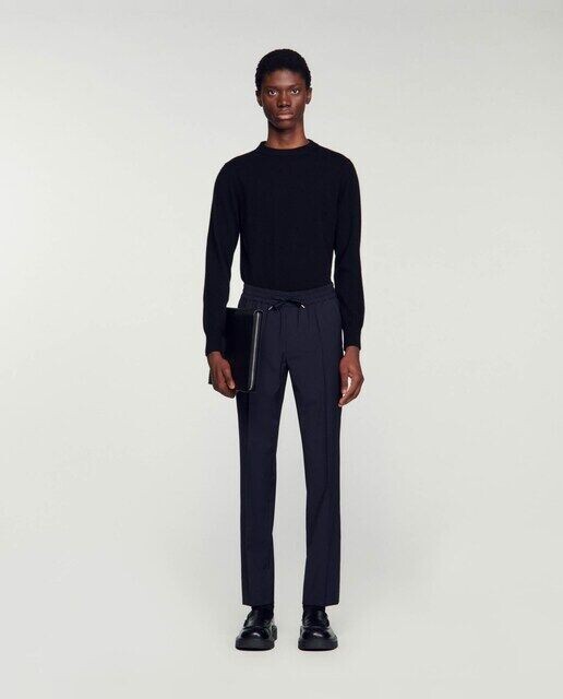 Прямые мужские классические брюки стрейч Sandro, темно-синий
Прямые мужские классические брюки стрейч Sandro, темно-синий