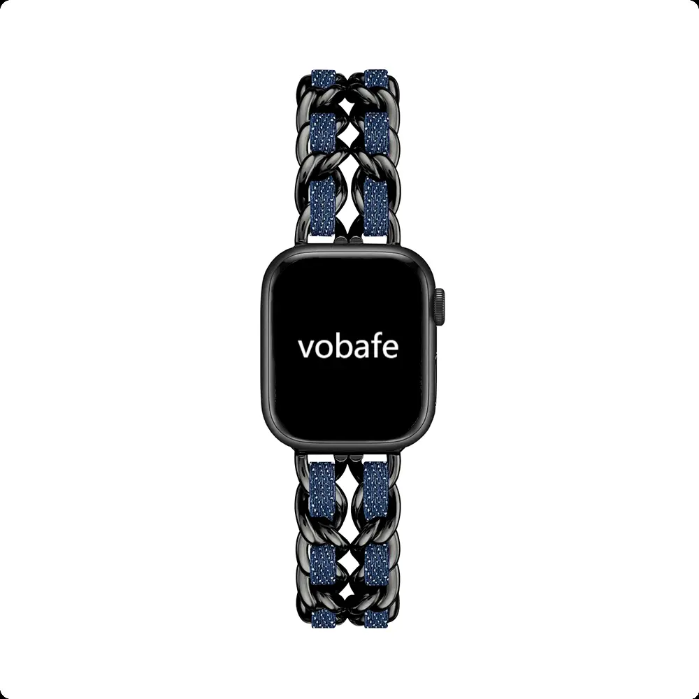 Vobafe Часы Strap Apple Compatibility Metal, Black Denim
Vobafe Часы Strap Apple Compatibility Metal, Black Denim