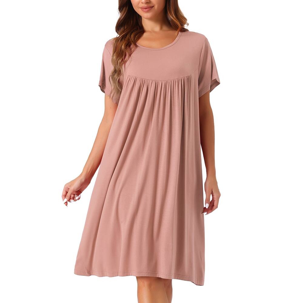 Женская ночная рубашка, хлопковая пижама с коротким рукавом, уютная свободная ночная рубашка, большие размеры S-3xl Cheibear, розовый
Женская ночная рубашка, хлопковая пижама с коротким рукавом, уютная свободная ночная рубашка, большие размеры S-3xl Cheibear, розовый