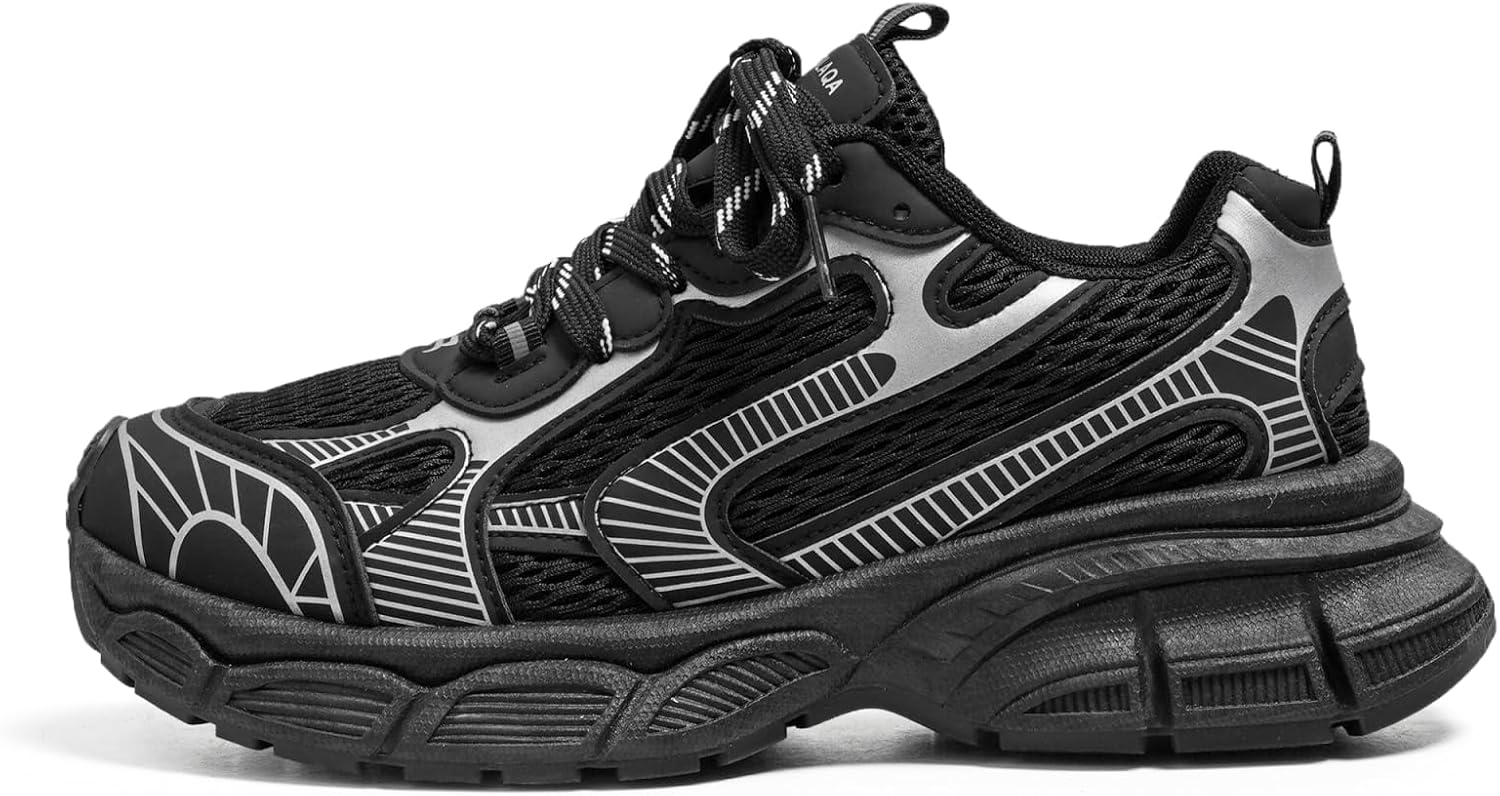 Мужские дышащие массивные кроссовки - шнурованные платформенные туфли в стиле «папа», противоскользящие и удобные для повседневной ходьбы, стильные спортивные обувь с эффектом увеличения роста Aokisx, черный
Мужские дышащие массивные кроссовки - шнурованные платформенные туфли в стиле «папа», противоскользящие и удобные для повседневной ходьбы, стильные спортивные обувь с эффектом увеличения роста Aokisx, черный