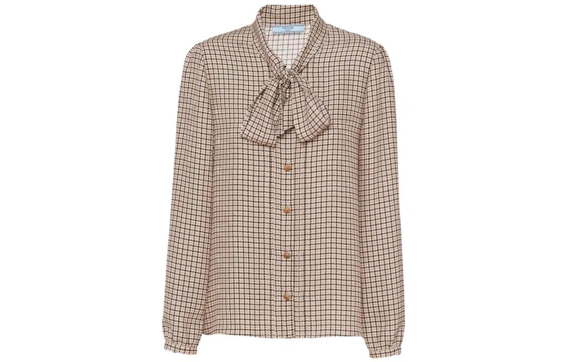 Рубашка женская светло-коричневая Prada
Рубашка женская светло-коричневая Prada