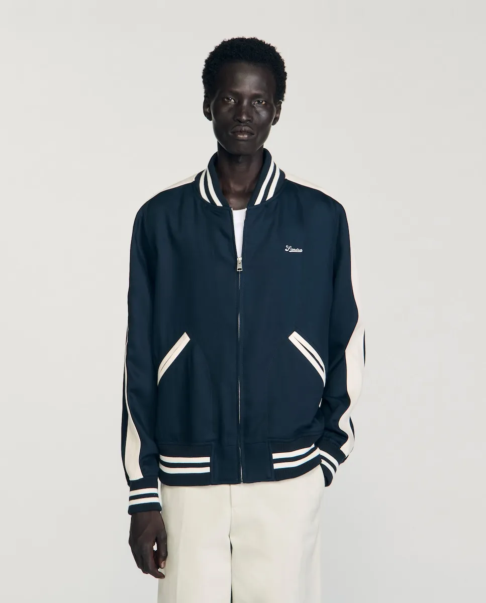 Ветровка Varsity для мужчин с молнией Sandro, темно-синий
Ветровка Varsity для мужчин с молнией Sandro, темно-синий