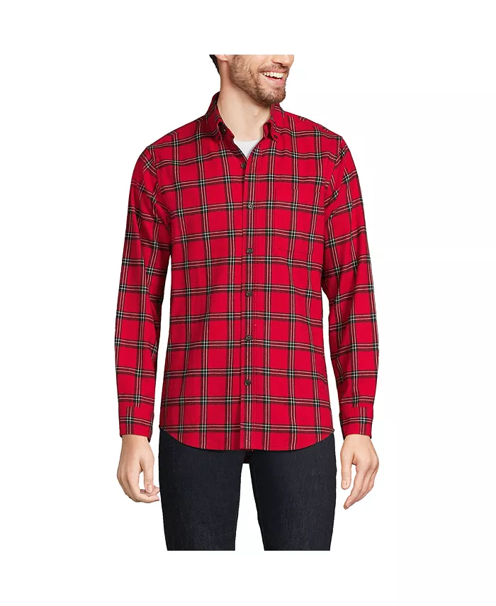 Мужская классическая фланелевая рубашка Flagship Lands' End, красный
Мужская классическая фланелевая рубашка Flagship Lands' End, красный