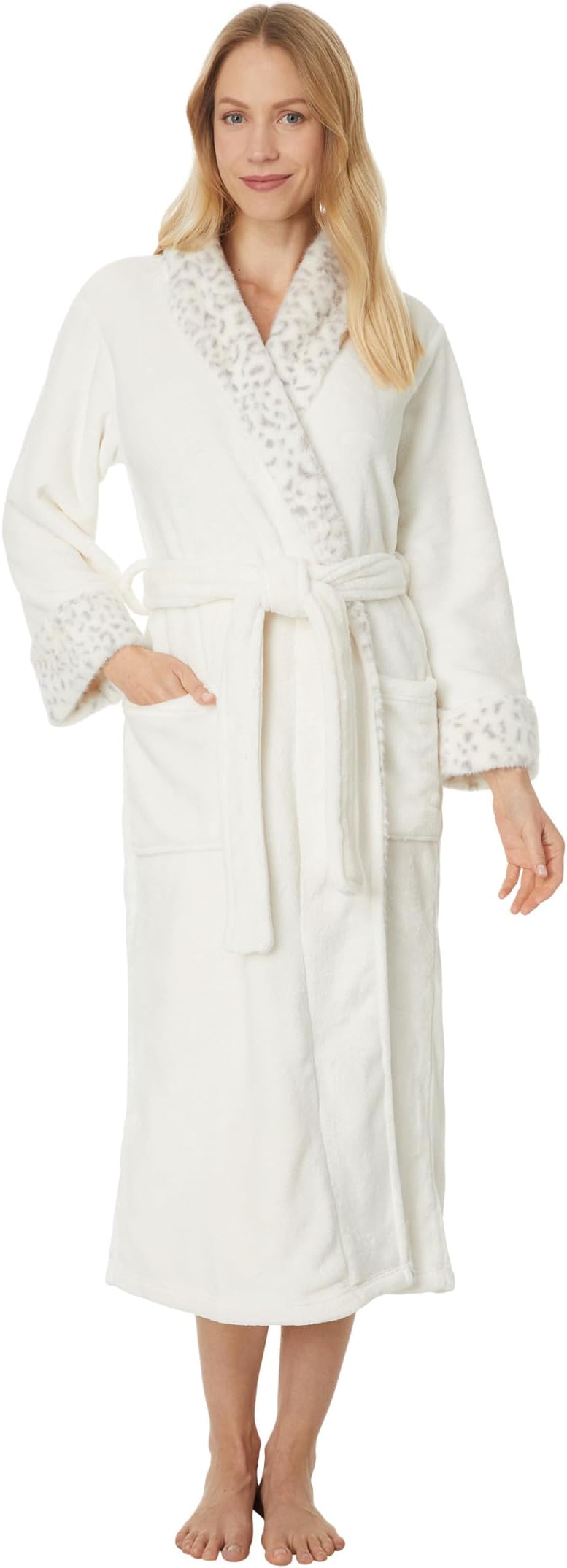 Женский плюшевый халат из рыси N by Natori, White
Женский плюшевый халат из рыси N by Natori, White