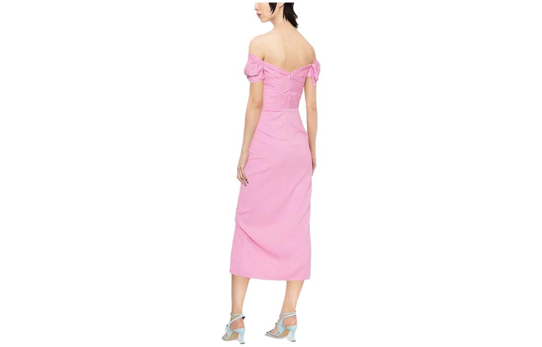 Платье миди с запахом и сборками Self-portrait, розовый
Платье миди с запахом и сборками Self-portrait, розовый