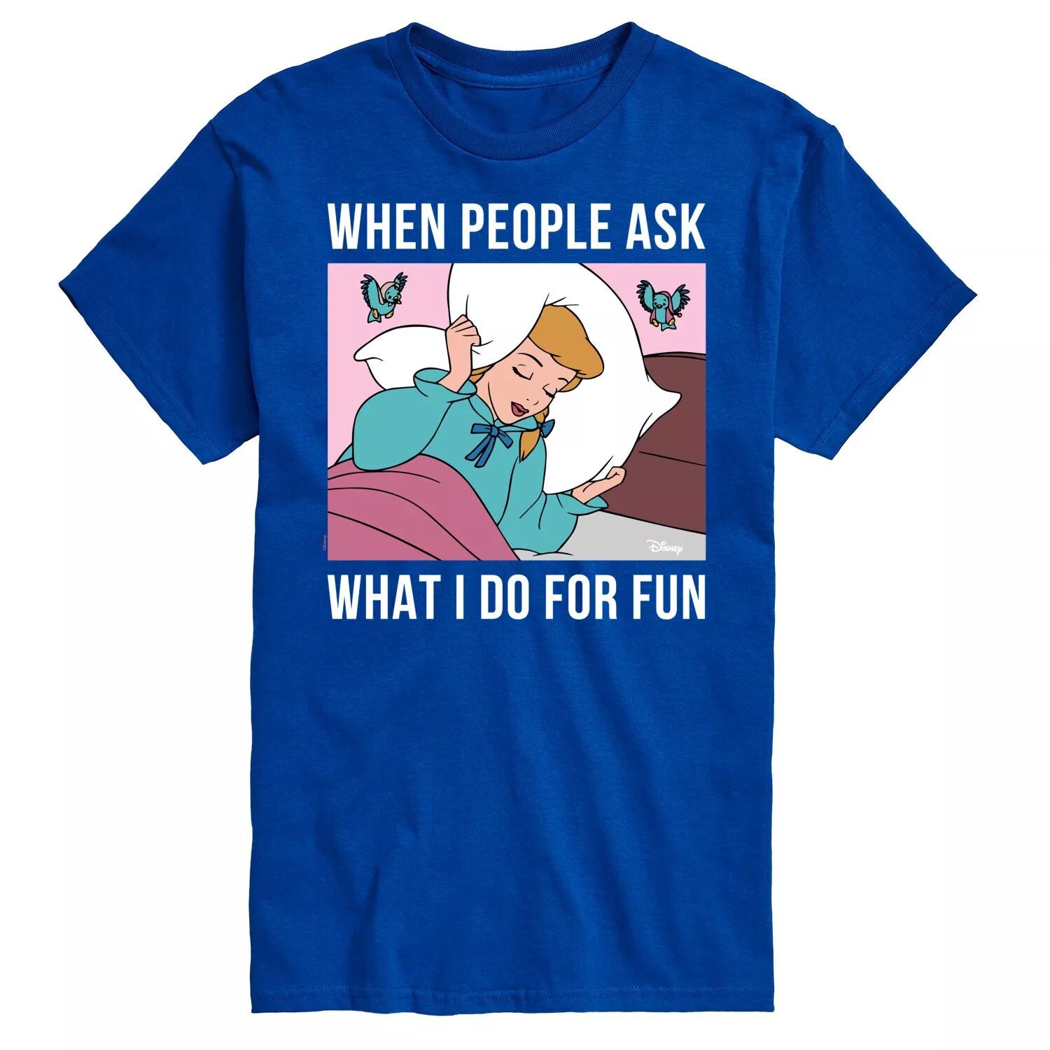 Футболка Princess Big & Tall Sleeping For Fun с рисунком Disney, синий
Футболка Princess Big & Tall Sleeping For Fun с рисунком Disney, синий