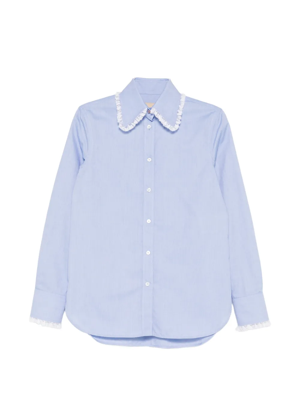 Рубашка с воротником, отделанным рюшами Valentino Garavani, синий
Рубашка с воротником, отделанным рюшами Valentino Garavani, синий