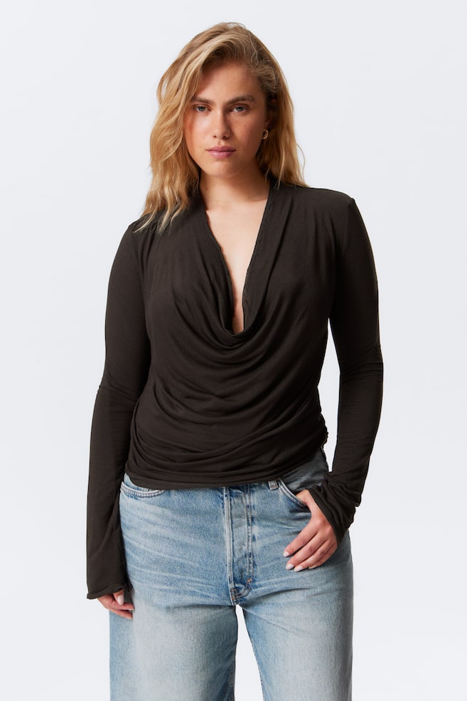 Топ с длинными рукавами и драпировкой Weekday, коричневый
Топ с длинными рукавами и драпировкой Weekday, коричневый