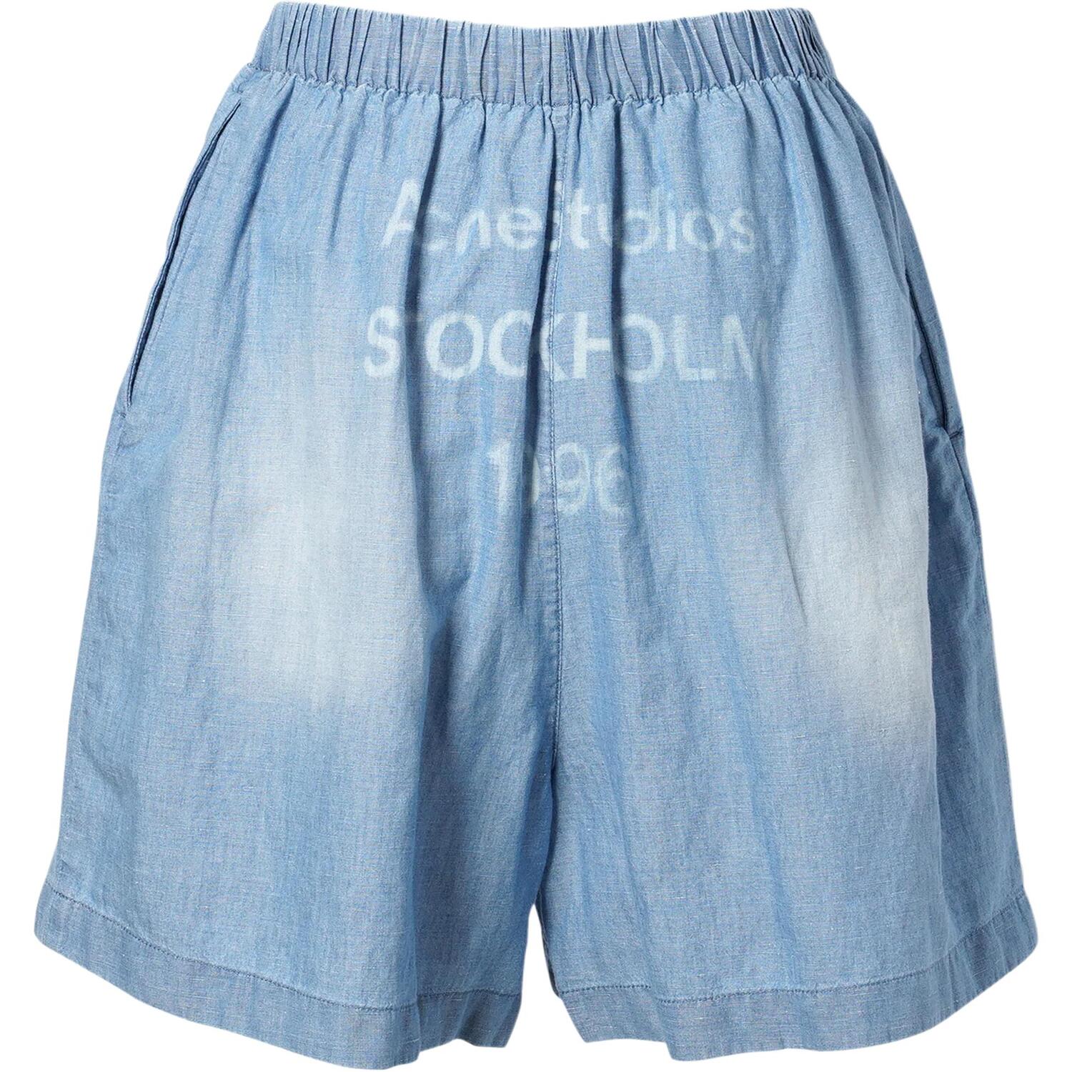 Джинсовые шорты с принтом логотипа Acne Studios, синий
Джинсовые шорты с принтом логотипа Acne Studios, синий