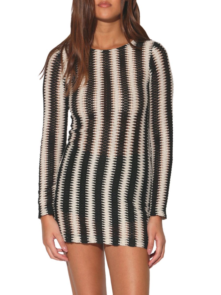 Облегающее мини-платье Carmela с длинными рукавами Walter Baker, цвет Stripe Crochet
Облегающее мини-платье Carmela с длинными рукавами Walter Baker, цвет Stripe Crochet
