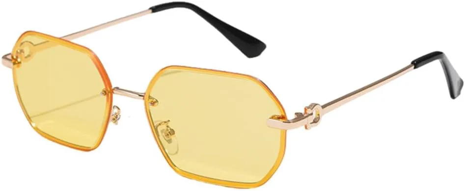 Ретро металлические многоугольные солнцезащитные очки для женщин и мужчин, неправильной формы, черные, для вождения, с защитой от УФ-излучения UV400 TYUVIVO, Yellow
Ретро металлические многоугольные солнцезащитные очки для женщин и мужчин, неправильной формы, черные, для вождения, с защитой от УФ-излучения UV400 TYUVIVO, Yellow