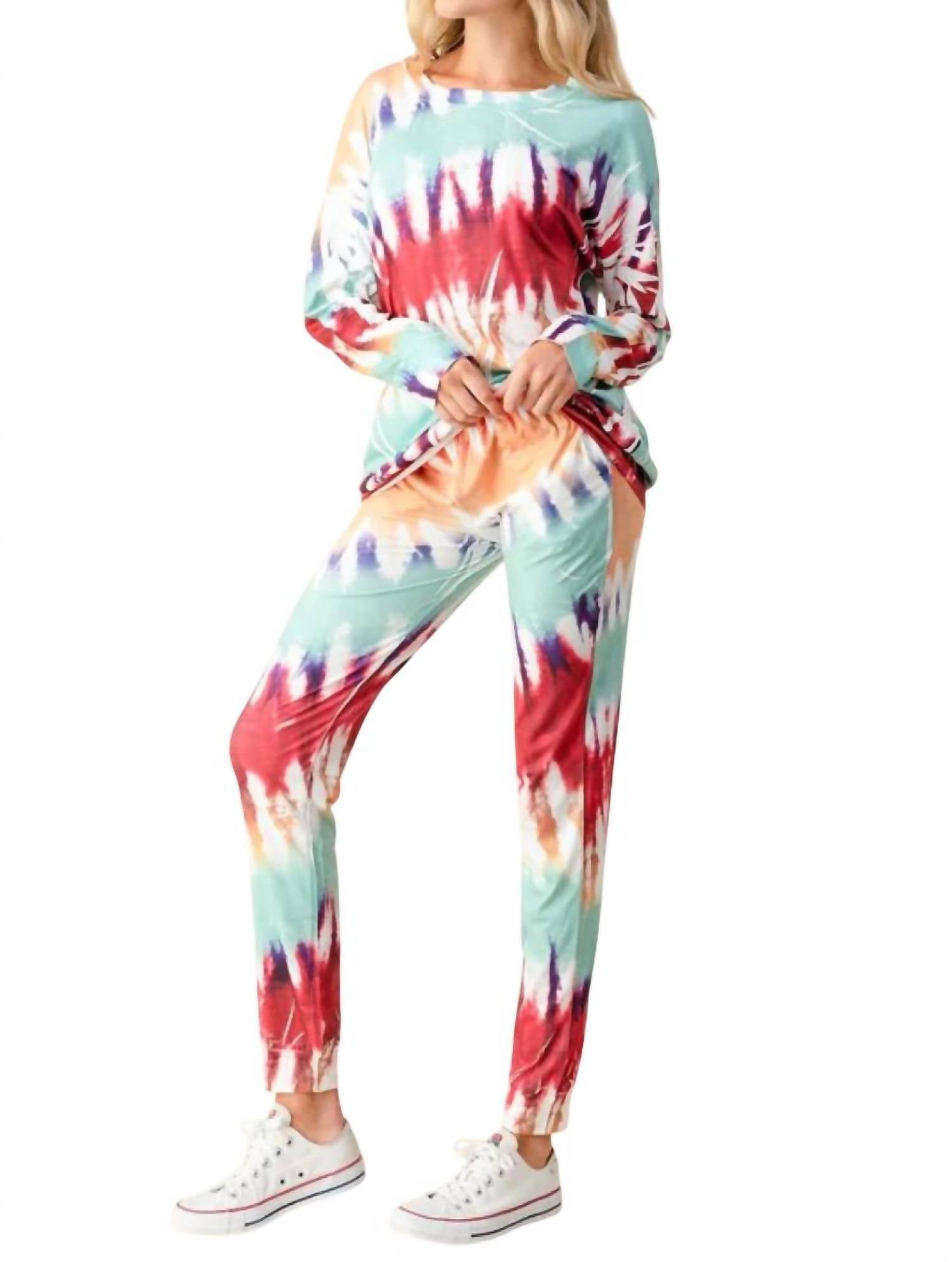 Комплект спортивных штанов Ink Art Tie Dye в разноцветном цвете Blumin, цвет multi
Комплект спортивных штанов Ink Art Tie Dye в разноцветном цвете Blumin, цвет multi