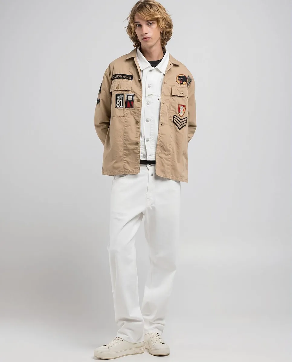 Мужская рубашечная куртка на пуговицах Replay, светло-коричневый
Мужская рубашечная куртка на пуговицах Replay, светло-коричневый