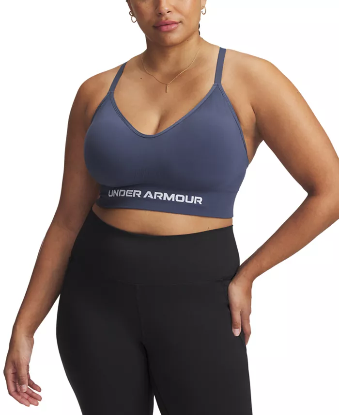 Женский бесшовный спортивный бюстгальтер Vanish с низкой ударной нагрузкой Under Armour, серебряный
Женский бесшовный спортивный бюстгальтер Vanish с низкой ударной нагрузкой Under Armour, серебряный