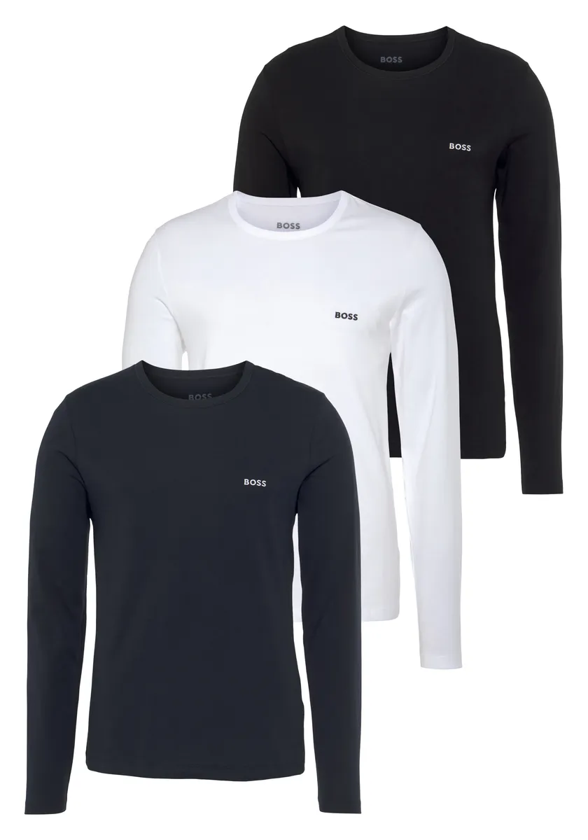 Рубашка с длинными рукавами BOSS "рубашка с длинными рукавами R-Neck Classic COTTON 3шт./упак.", с надписью логотипа BOSS, черно-белый
Рубашка с длинными рукавами BOSS "рубашка с длинными рукавами R-Neck Classic COTTON 3шт./упак.", с надписью логотипа BOSS, черно-белый