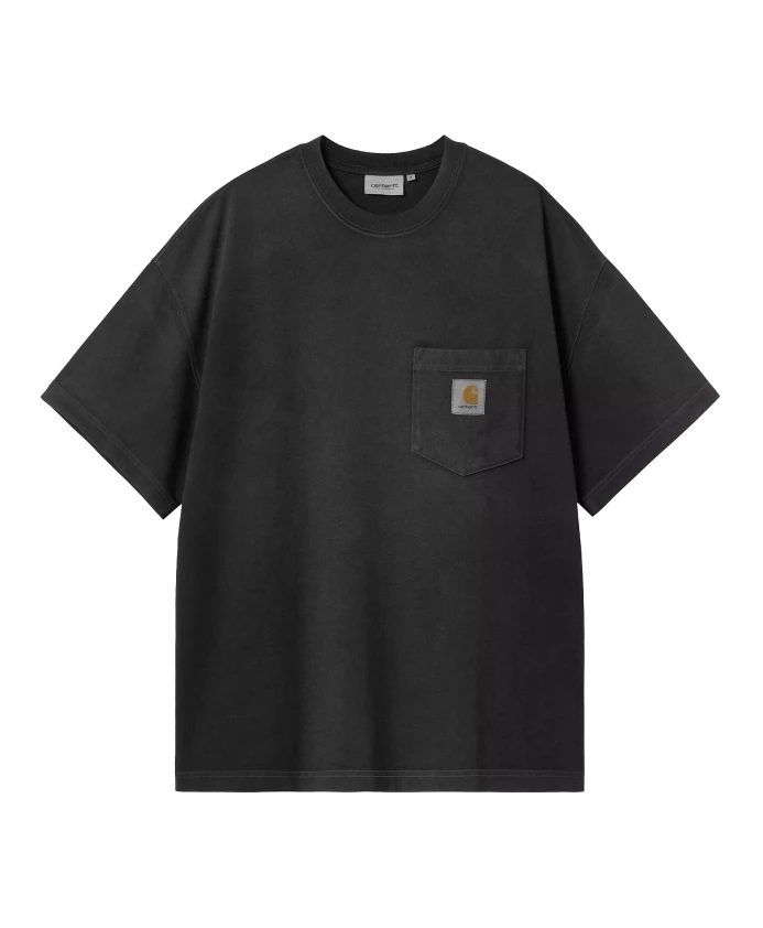 Черная хлопковая футболка с карманом, свободного кроя. Carhartt Wip, черный
Черная хлопковая футболка с карманом, свободного кроя. Carhartt Wip, черный