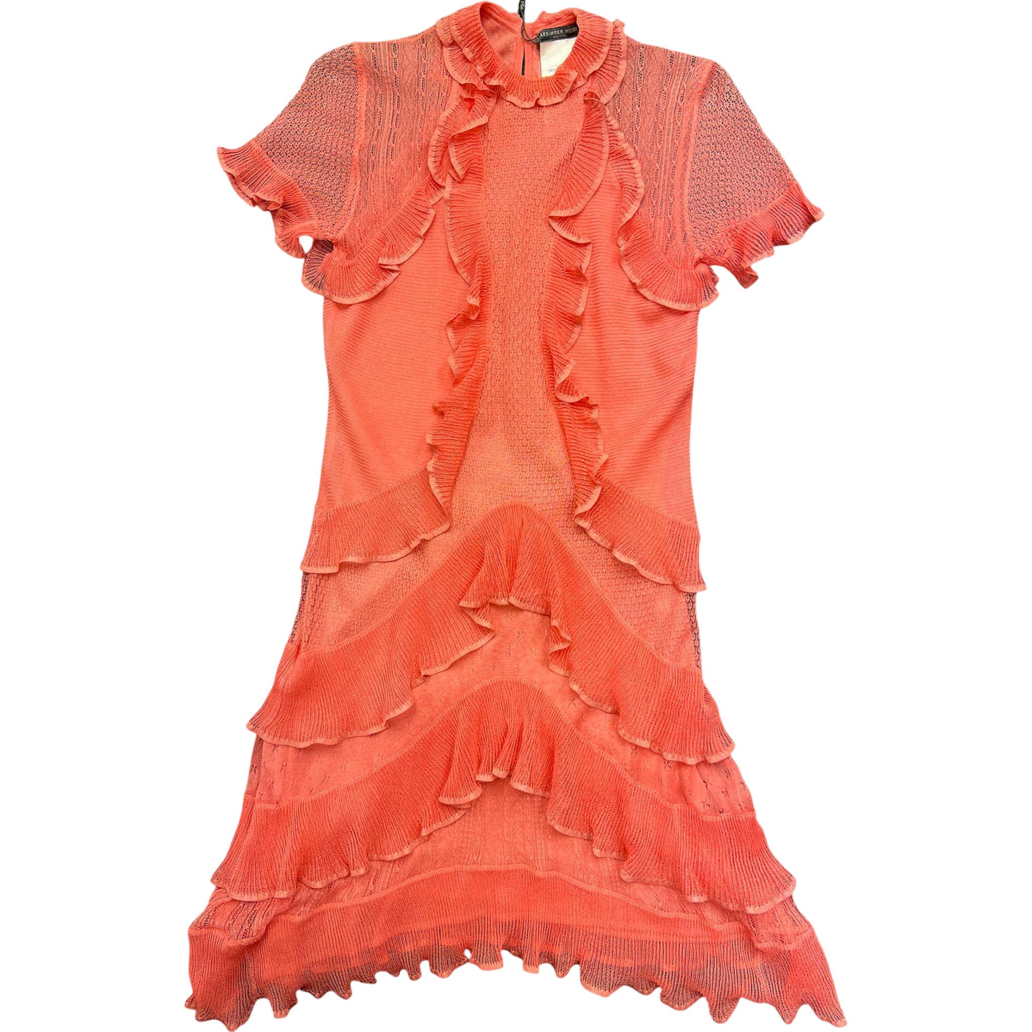 Женское платье с коротким рукавом Alexander McQueen, оранжевый
Женское платье с коротким рукавом Alexander McQueen, оранжевый