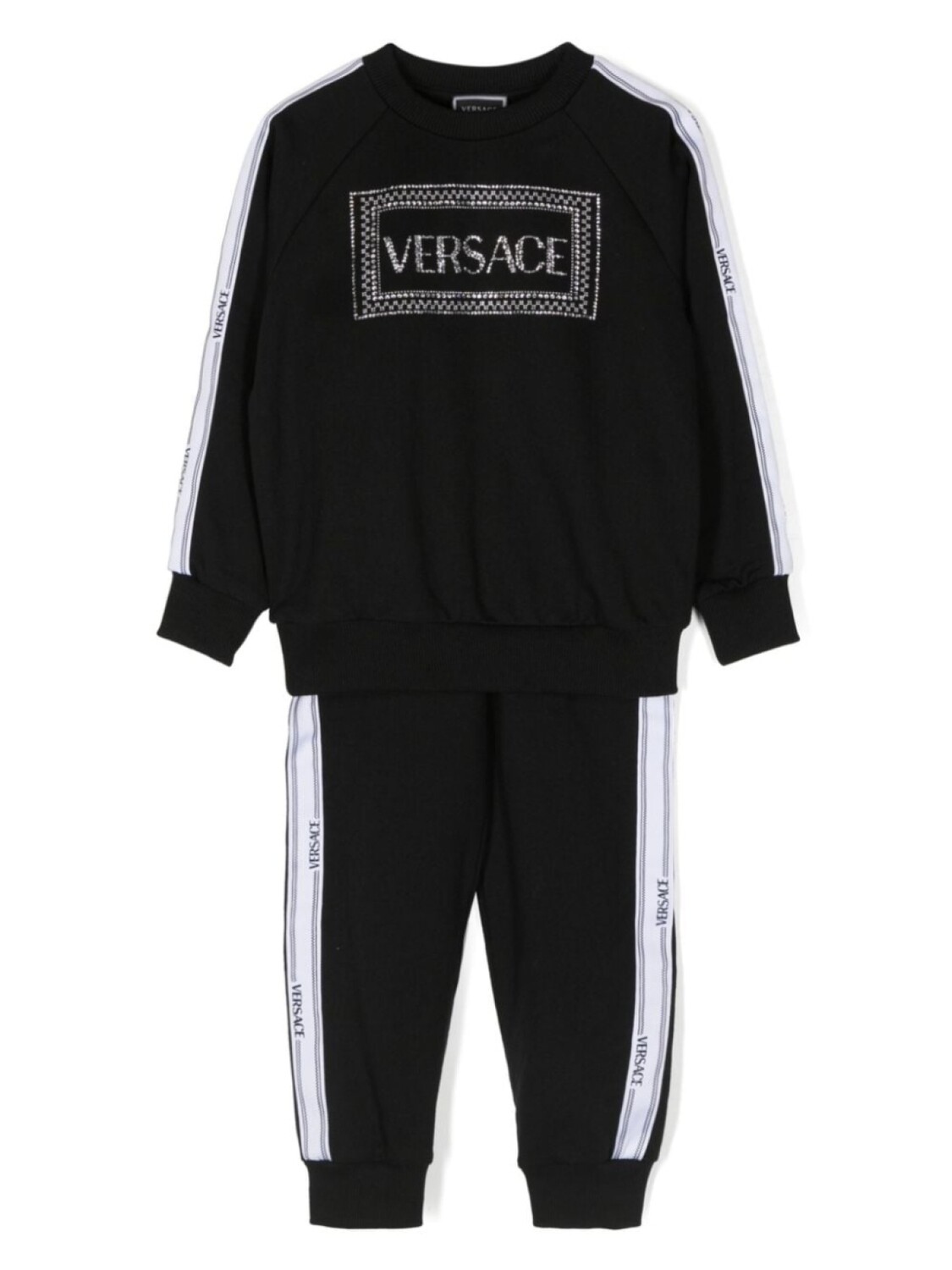 Спортивный костюм с логотипом Versace Kids, черный
Спортивный костюм с логотипом Versace Kids, черный