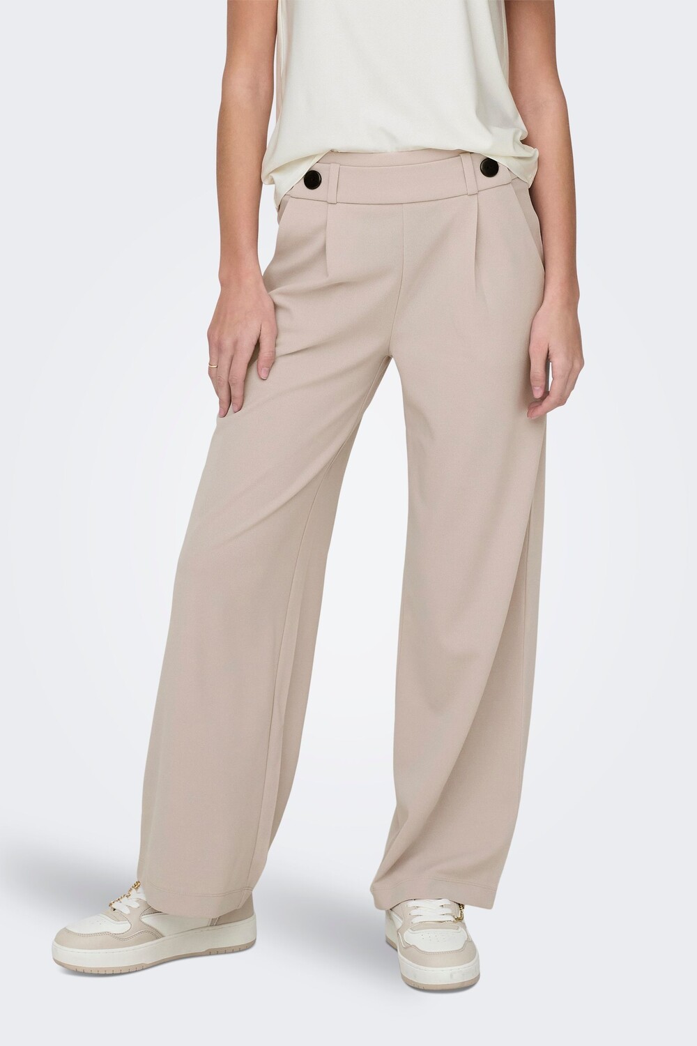 Брюки с высокой талией и широкими штанинами Jdy, бежевый
Брюки с высокой талией и широкими штанинами Jdy, бежевый
