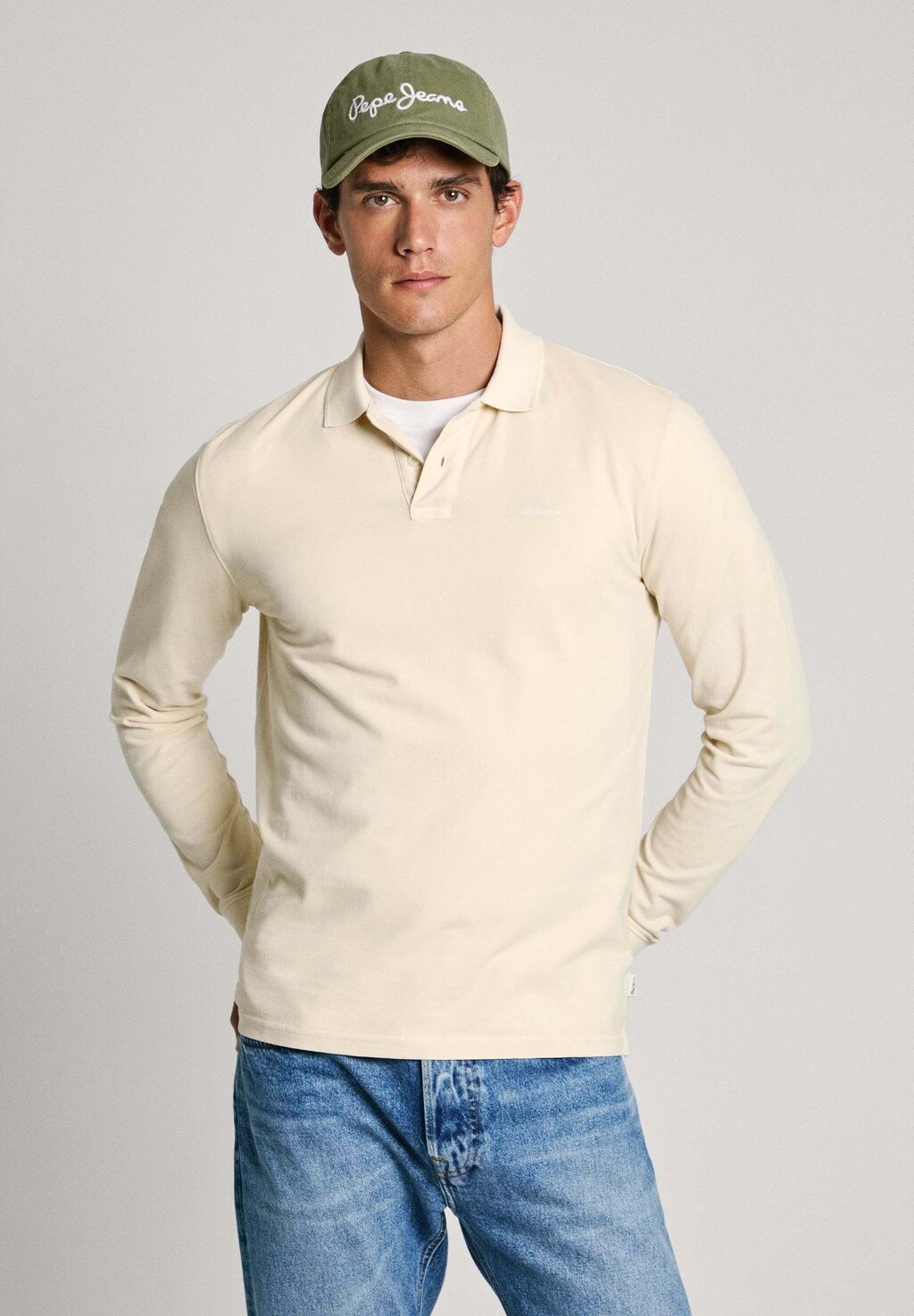 Топ с длинными рукавами NEW OLIVER GD LS Pepe Jeans, белый 
Топ с длинными рукавами NEW OLIVER GD LS Pepe Jeans, белый