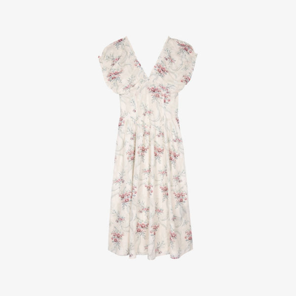 Платье The Kooples с v-образным вырезом, белый
Платье The Kooples с v-образным вырезом, белый