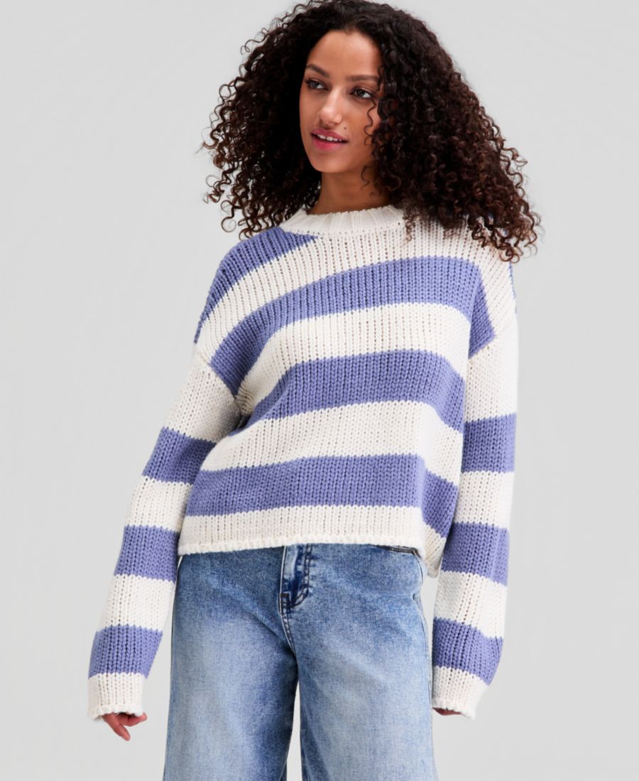 Женский полосатый свитер со спущенными плечами, эксклюзивно для Macy's And Now This, Blue Stripe
Женский полосатый свитер со спущенными плечами, эксклюзивно для Macy's And Now This, Blue Stripe