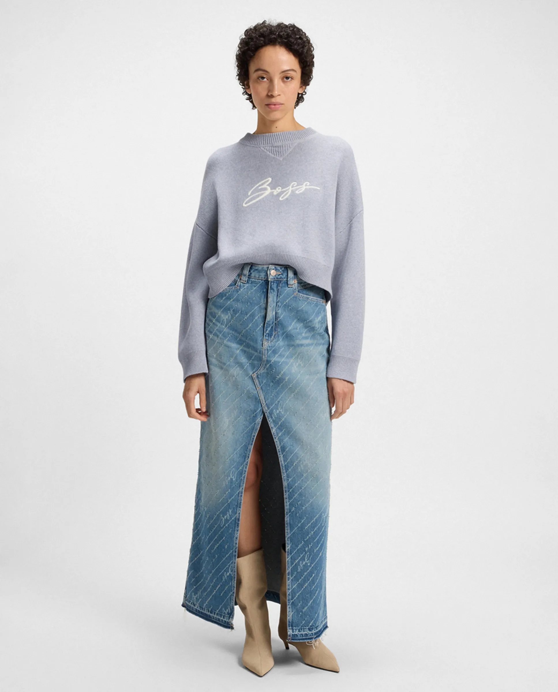 Джерси с воротником-стойкой и длинным рукавом Boss Orange, светло-серый
Джерси с воротником-стойкой и длинным рукавом Boss Orange, светло-серый