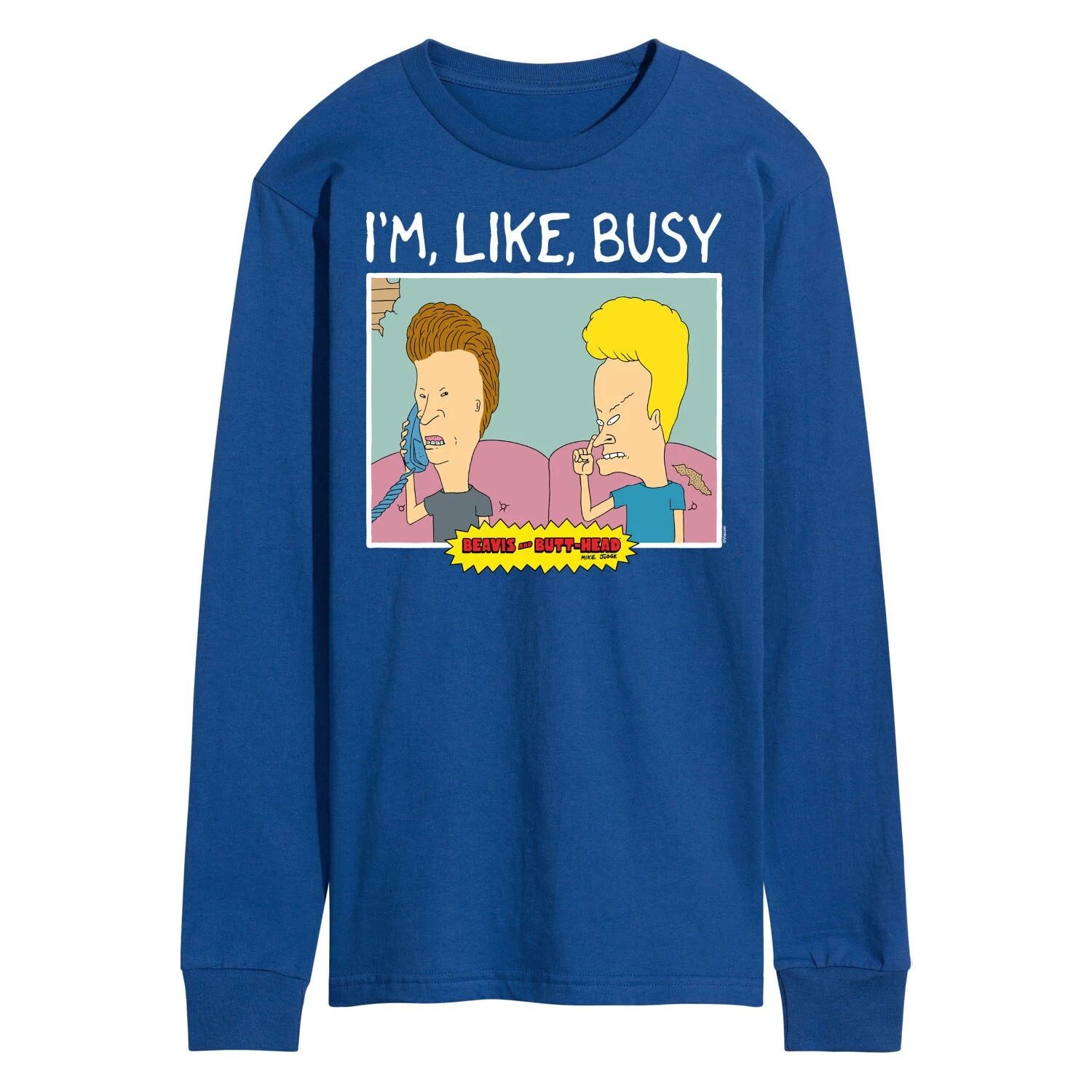 Мужская футболка Beavis And Butthead I'm Like Busy с длинными рукавами Licensed Character
Мужская футболка Beavis And Butthead I'm Like Busy с длинными рукавами Licensed Character