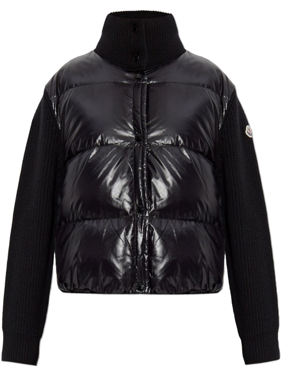 Утепленный шерстяной кардиган Moncler, черный
Утепленный шерстяной кардиган Moncler, черный